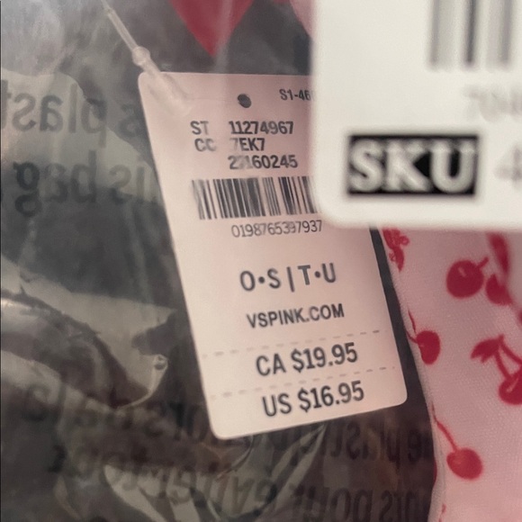 Pink Brand Mini Dog Plush Toy - Picture 3 of 3